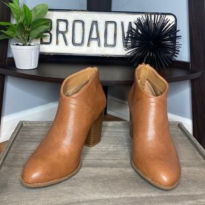 Tan ankle booties